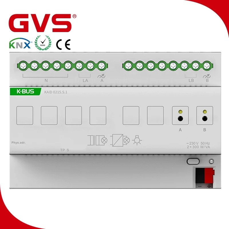 จุดจัดส่ง 2020 ใหม่มาถึง KNX/EIB GVS K-bus OEM KNX Dimmer สมาร์ทบ้านโรงแรมระบบ Dimming Actuator 1/2/
