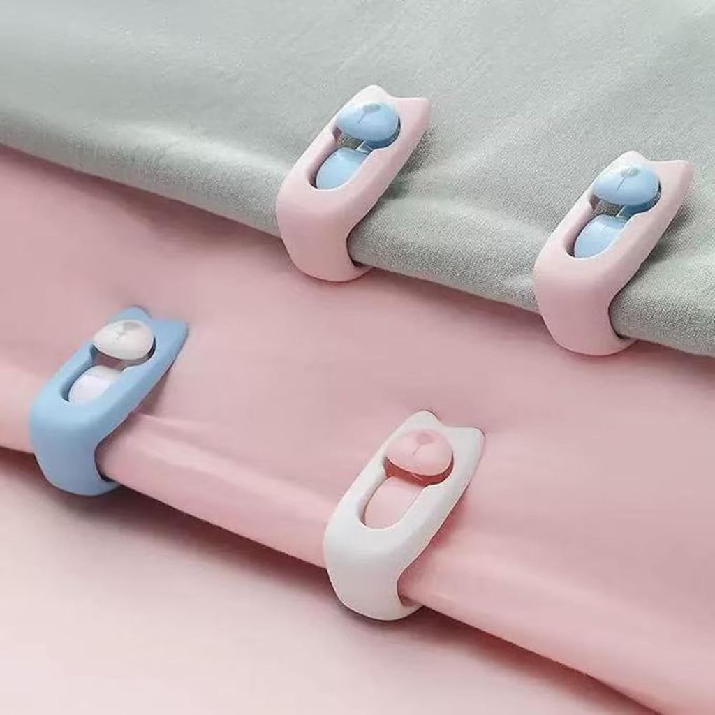 ที่ใส่ผ้านวมคลิปไม่มี Pins Safe Bed Sheet Fasteners - 3.9" L x 2.4" W,5pcs PBRD