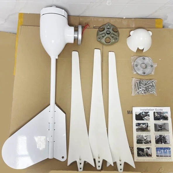 ของแท้ใหม่เอี่ยม ติดตั้งง่ายระบบพลังงานฟรี 500W 800W 1kw 2kw 3kw 5kw หลังคา Wind Turbine 48v เครื่อง