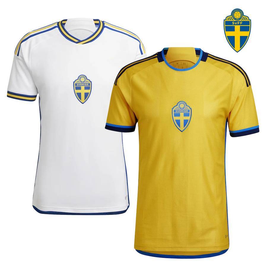 Clu 22-23 World Cup Sweden Home Away Jersey Football Tshirts Short Sleeve Sports Tee Plus Size Ulc