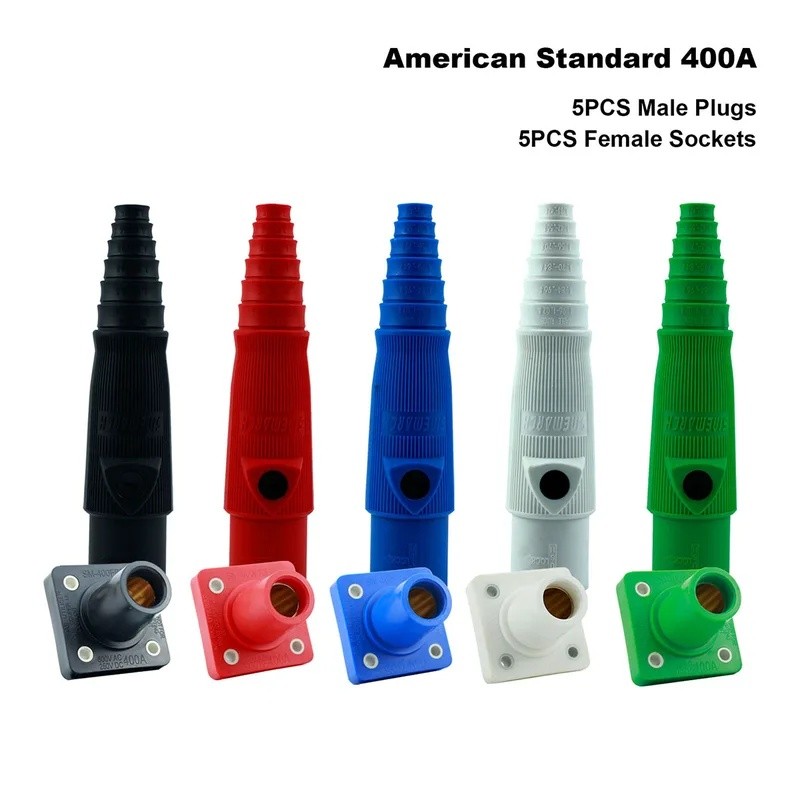 ND2J 10PCS R-LOK ปลั๊กอินไลน์ชายหญิงแผง Mount ซ็อกเก็ต 1Pin 400A Camlock สําหรับ Stage Power Distrib