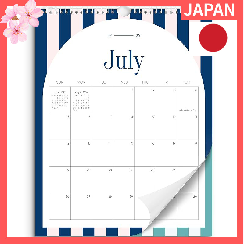 SKYDUE 2026-2027 Wall Calendar with Colorful Geometric Design (July 2026 - December 2027), 11.5 x 14