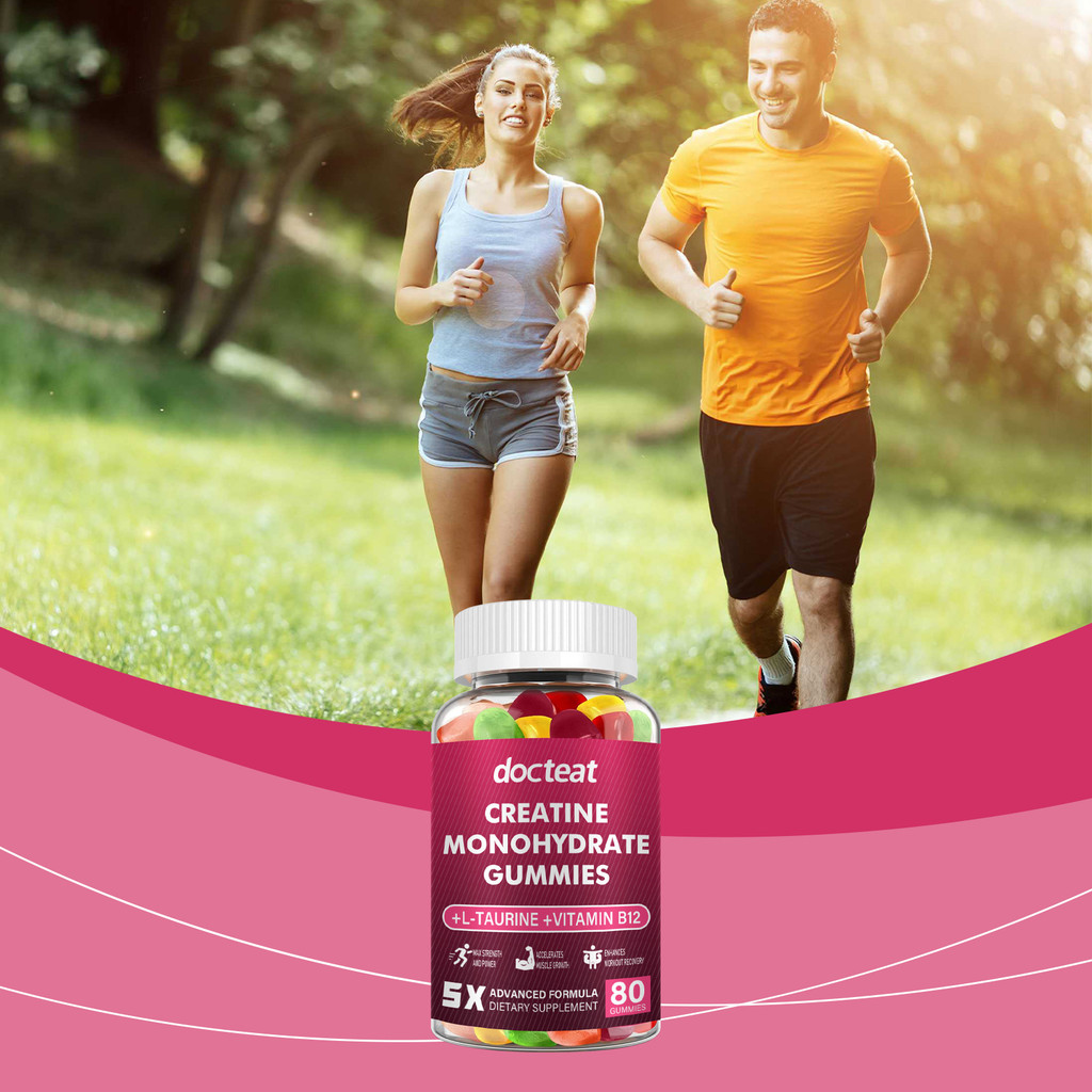 Docteat Creatine Gummy Candy หลังออกกําลังกายเสริมการออกกําลังกายเสริมพลังงาน Gummy Nutritional อาหา