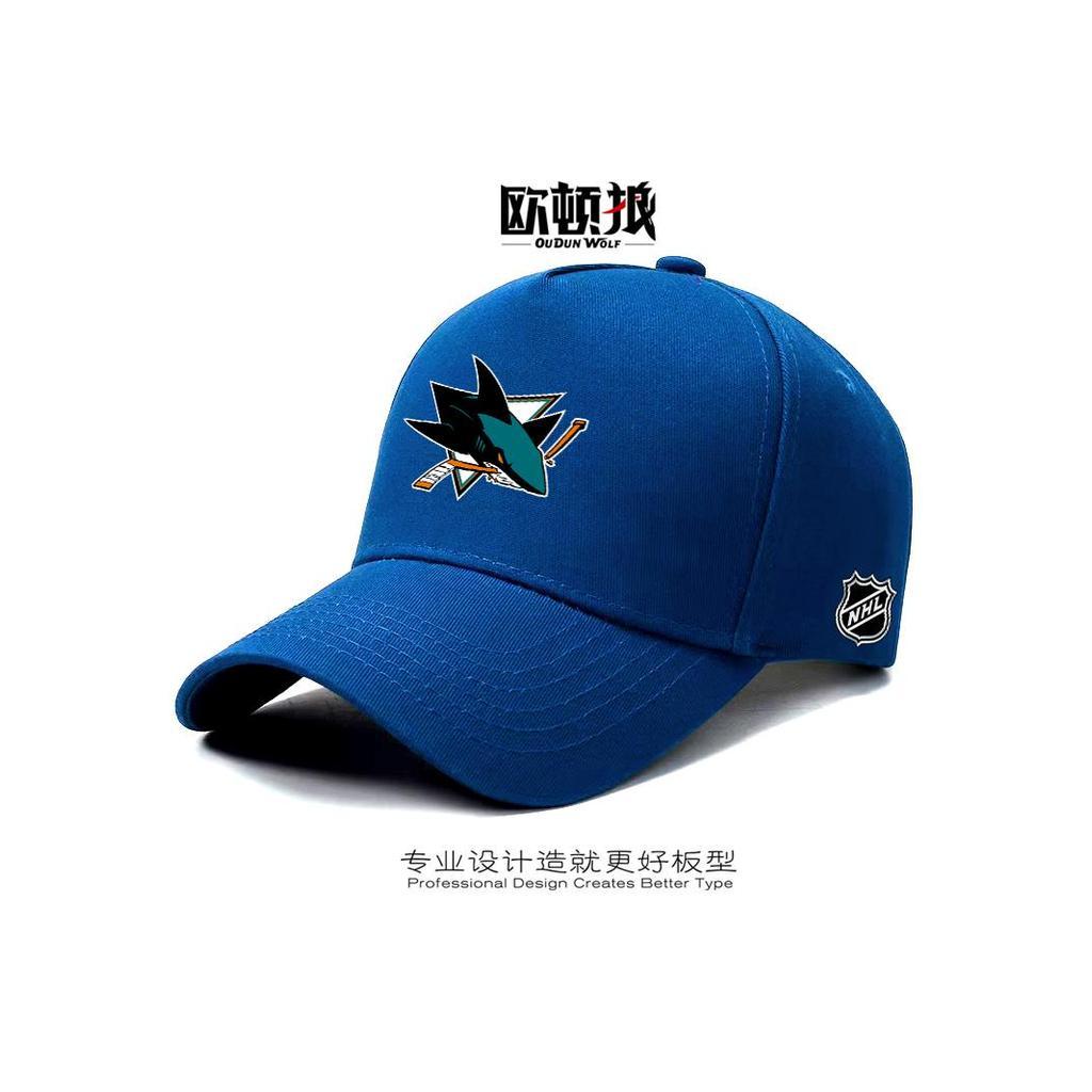 BurtSan Jose Sharks NHL Ice Hockey Shark Logo เบสบอลหมวก Breathable Sun Protection หมวกกีฬาผู้ชายและ