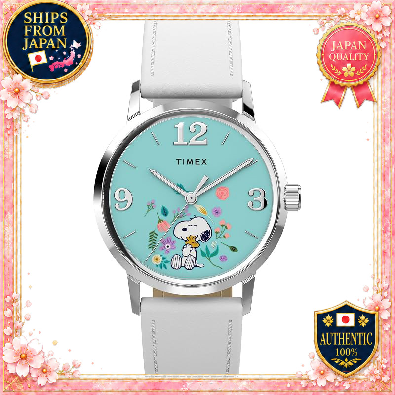TIMEX Peanut x TIMEX Quartz Watch 50M WR Acrylic Light Blue Dial TW2Y68800 Ladies