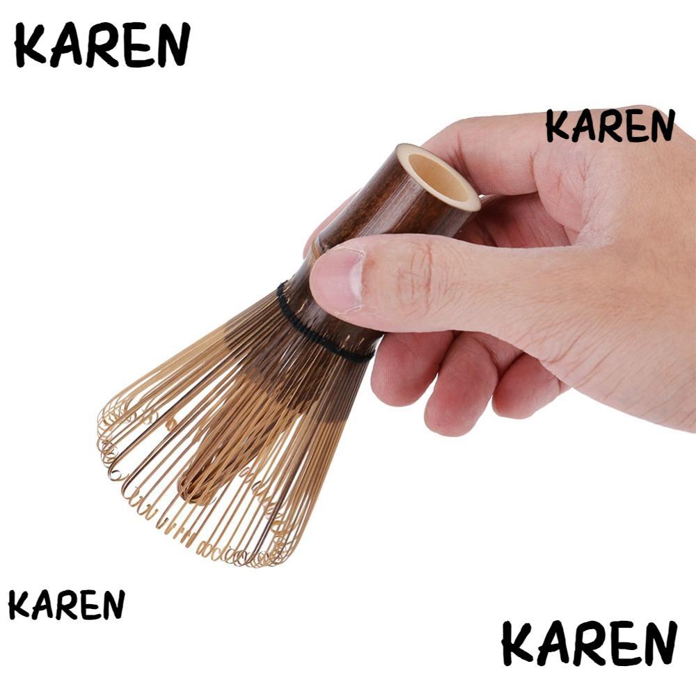 KARENGOODS ไม้ไผ่ธรรมชาติ Chasen, ไม้ไผ่พรีเมี่ยม 80 PRONGs Chasen Matcha Whisk, 80 PRONGs สบายทนทาน