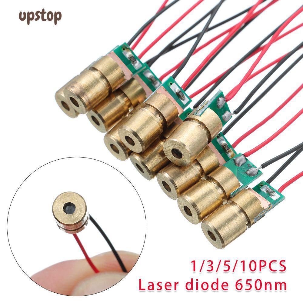 UPSTOTO 1/3/5/10 ชิ้นเลเซอร์แบบปรับได้ขายร้อน 5 ล้านวัตต์ Red Sight 650nm 6 มม. 3V