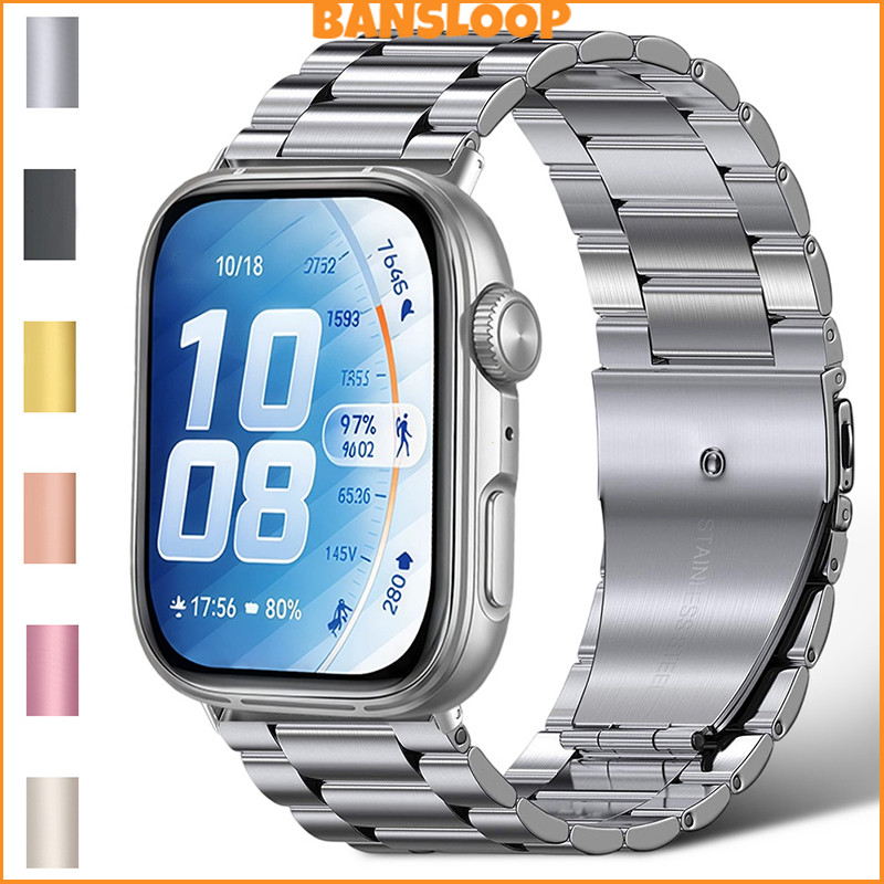 สายรัดโลหะ for Huawei Watch Fit 5 4 3 / 5 Pro / 4 Pro สแตนเลสปรับสายรัดข้อมือวงเข็มข้อมืออุปกรณ์เสริม for Huawei Fit 5 4