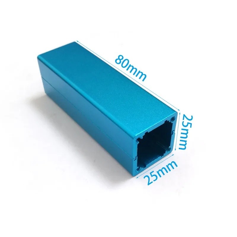 กล่องโครงการอลูมิเนียม แยกประเภท Splitted Body Case 25(0.98")(H)X25(0.98")(W)X80mm(3.14")(L) DIY NEW
