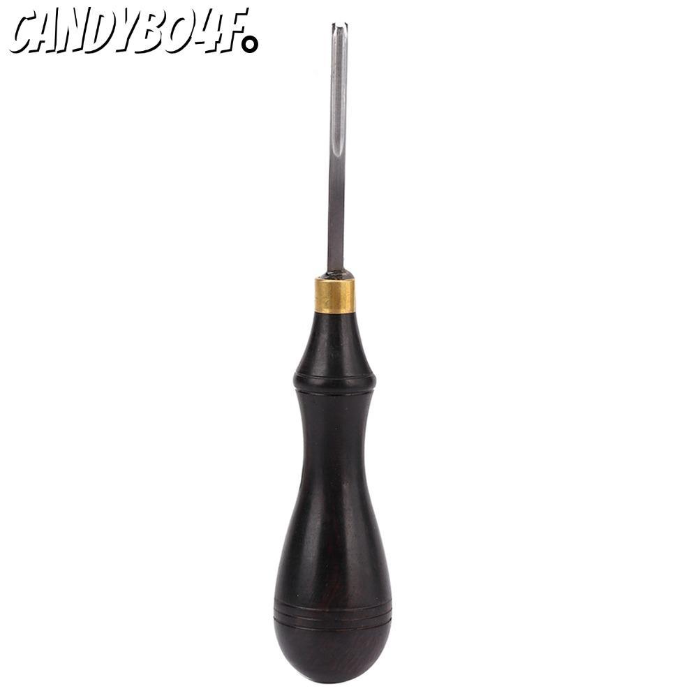 CANDYBO4F Leather Edge Beveler, 0.6/0.7/1.3 มม.ร่องขนาด Ergonomic Handle Leather Edge Creaser, Profe