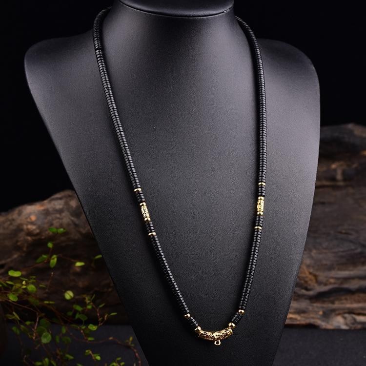 T ประเทศไทย Amulet CHAIN 6 มม.มะพร้าวธรรมชาติ Amulet CHAIN Amulet จี้สร้อยคอเสื้อกันหนาวคู่ hsq0807