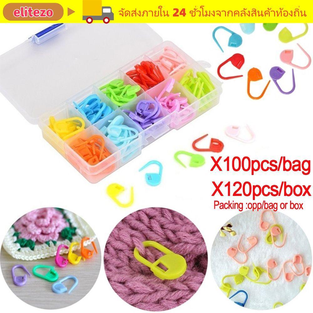 ELITEZO 100/120PCS อุปกรณ์ถักพลาสติก Hot Markers เครื่องมือล็อคอุปกรณ์เย็บผ้า