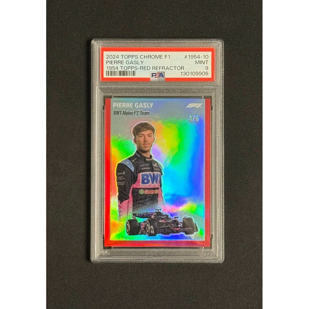 2024 Topps Chrome F1 Piergasli 5th Edition 1954 Racing Car Teka Alpha Team PSA เกรด 9 Points Perfect