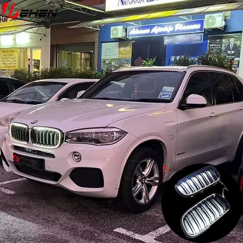 D2N1 LED Luminous Front Kidney Grille สําหรับ BMW X5 F15 X6 F16 14-18 xDrive 30i 35d 40i M50i Racing