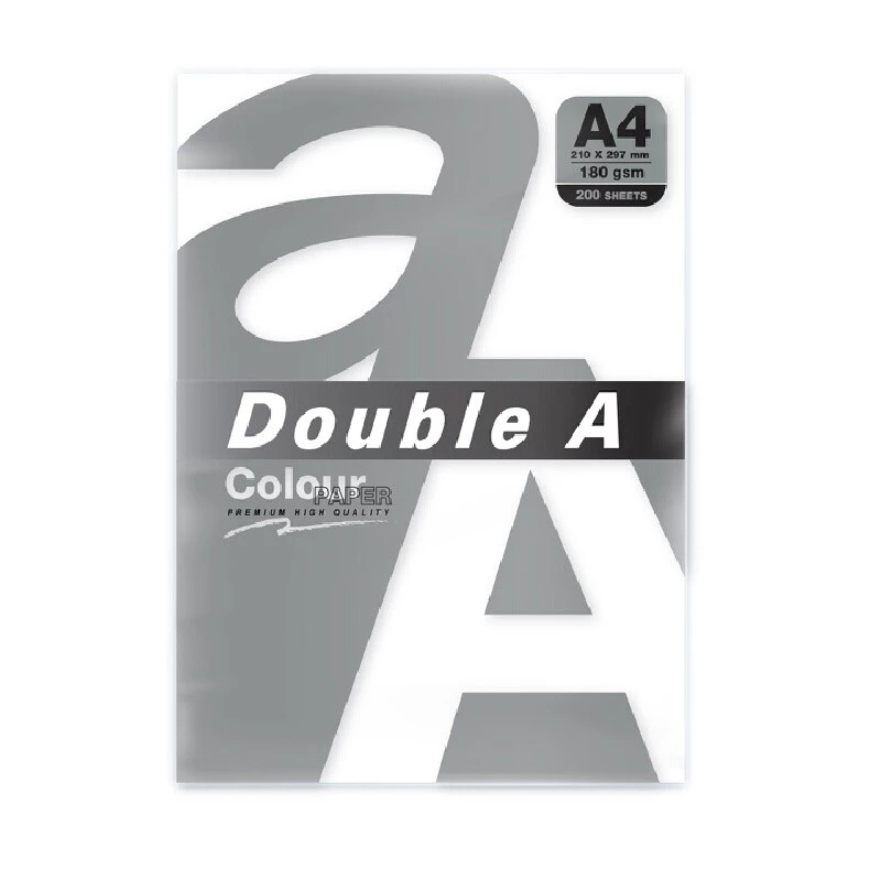 DOUBLE A กระดาษการ์ด A4 180 แกรม สีขาว แพ็ค 200 แผ่น