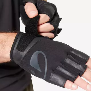 Decathlon Durable Weight Training Gloves ถุงมือเวทเทรนนิ่งแข็งแรงทนทาน - Black