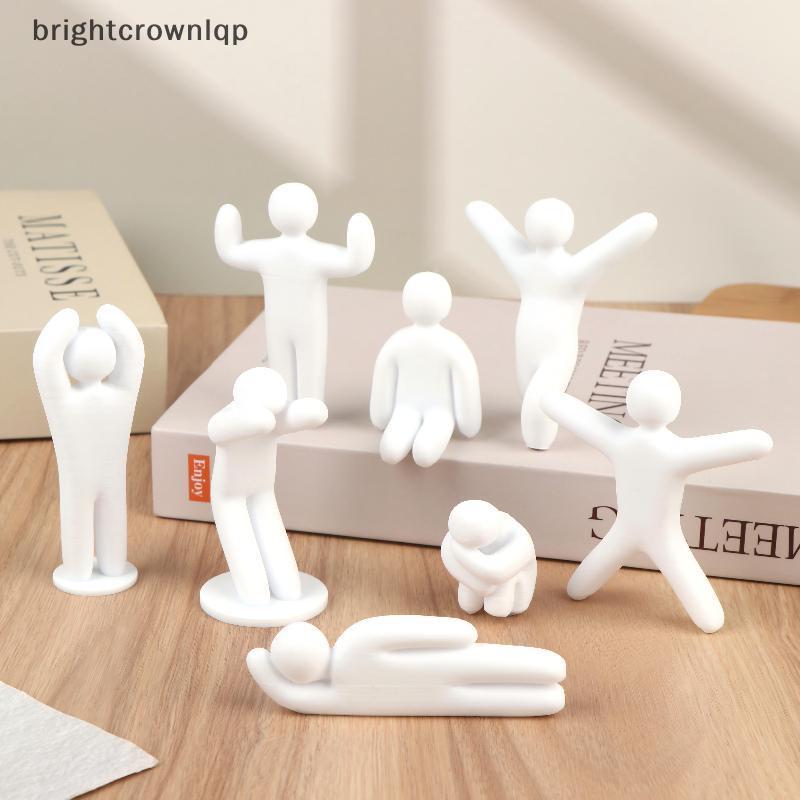 BB 3/8 ชิ้น 3D พิมพ์มนุษย์ Figurine Mini รูปปั้น DIY Paintable เครื่องประดับสําหรับโรงเรียนอนุบาล Ha