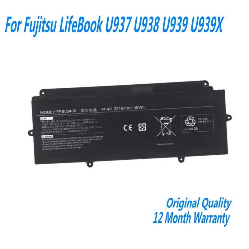 14.4V 48WH 3310mAh FPCBP536 FPB0340S สําหรับ Fujitsu LifeBook U937 U938 U939 U939X CP737634-01 แบตเต