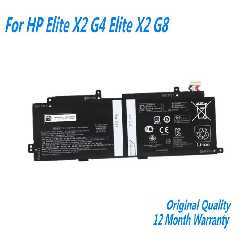 7.7V 47Wh 5950mAh MR02XL MC02XL แบตเตอรี่แล็ปท็อปสําหรับ HP Elite X2 G4 Elite X2 G8 HSTNN-DB9E L4564