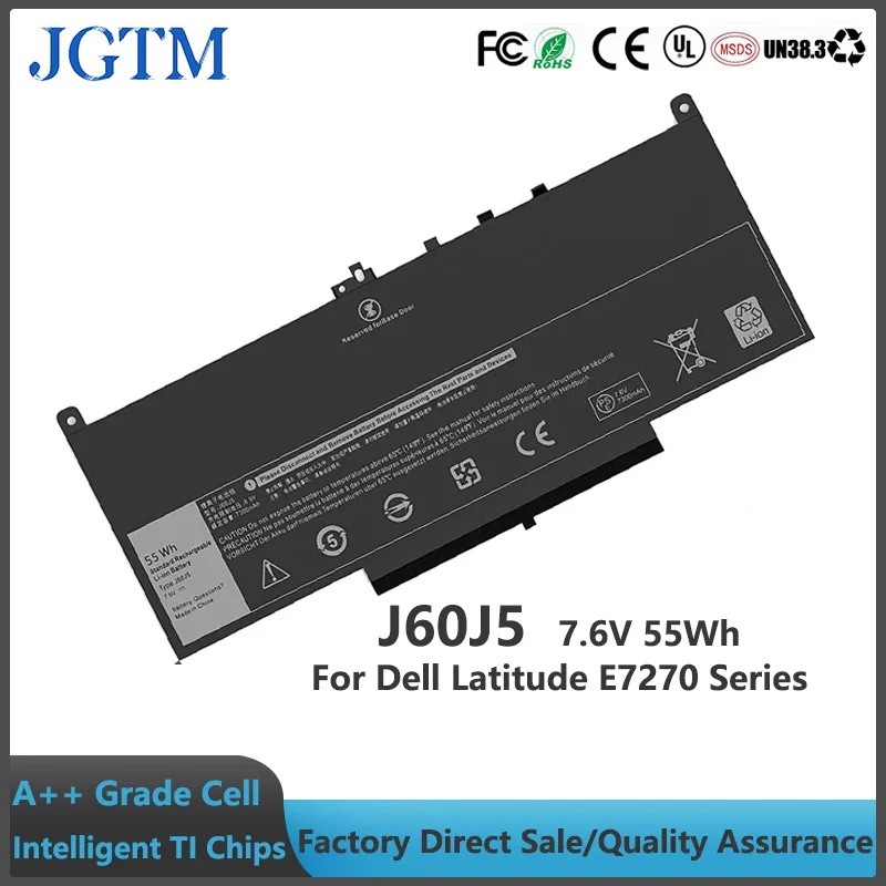 E7470 E7270 J60J5 แบตเตอรี่แล็ปท็อปเข้ากันได้กับ Dell Latitude E7470 E7270 7470 7270 Series ประเภท 0