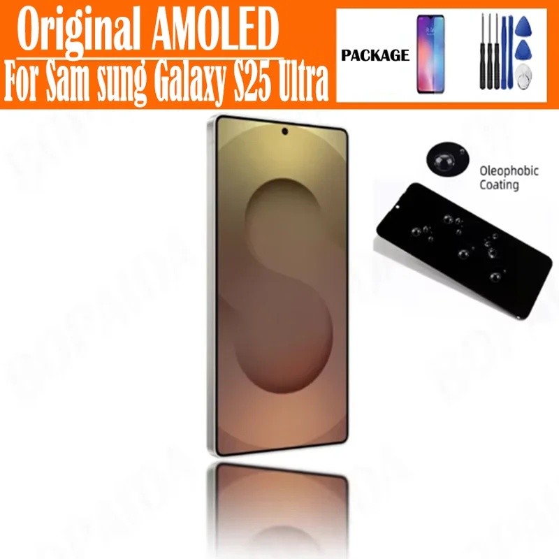 Original 6.9 AMOLED 120Hz สําหรับ Samsung S25 Ultra LCD S938B S938B/DS S938U Touch Screen Digitizer 