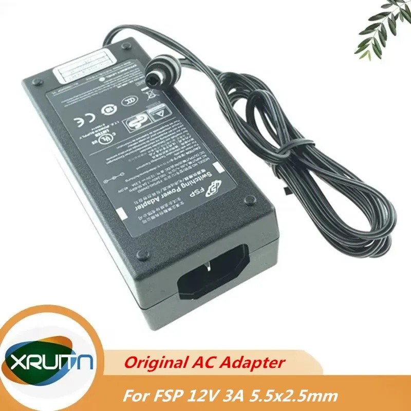 Original FSP FSP036-DHAN3 12V 3A 5.5*2.5 มม.อะแดปเตอร์ AC Charger 36W แหล่งจ่ายไฟ FSP036RHAN FSP036-