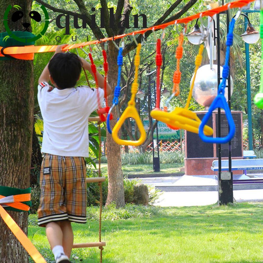 QUILLAN Outdoor Play Kit, PP Rope Playground Climbing Ring Accessories, Backyard Training Equipment 