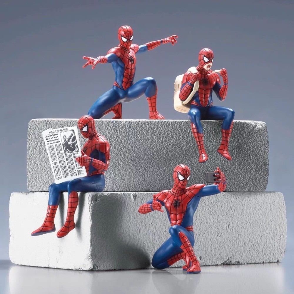สําหรับ Mini Casual Pose Spider Man Action Figure ขนาดเล็ก Superhero Figurine เดสก์ท็อปรถตกแต่งภายในของขวัญสําหรับชาย