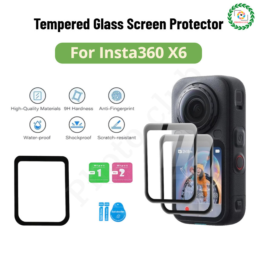 กระจกนิรภัยป้องกันหน้าจอสําหรับ Insta360 X6 Anti-scratch หน้าจอป้องกันฟิล์มสําหรับ Insta360 X6 อุปกรณ์เสริมสําหรับกล้อง