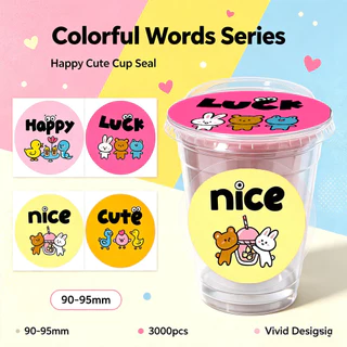 ฟิล์มปิดผนึกถ้วยพลาสติก90-95มม 3,000แผ่นคอลเลกชันรูปแบบเต็มรูปแบบ40ลายน่ารักปิดผนึกไม่รั่วประเทศไทยพร้อมสต็อก