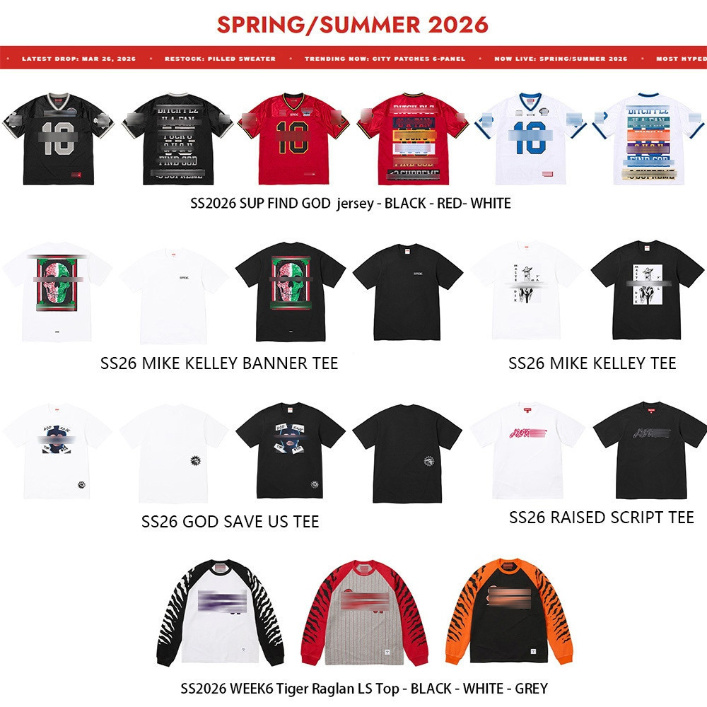 SS26 SUP new arrive & restock tee (June) date collection Group-2