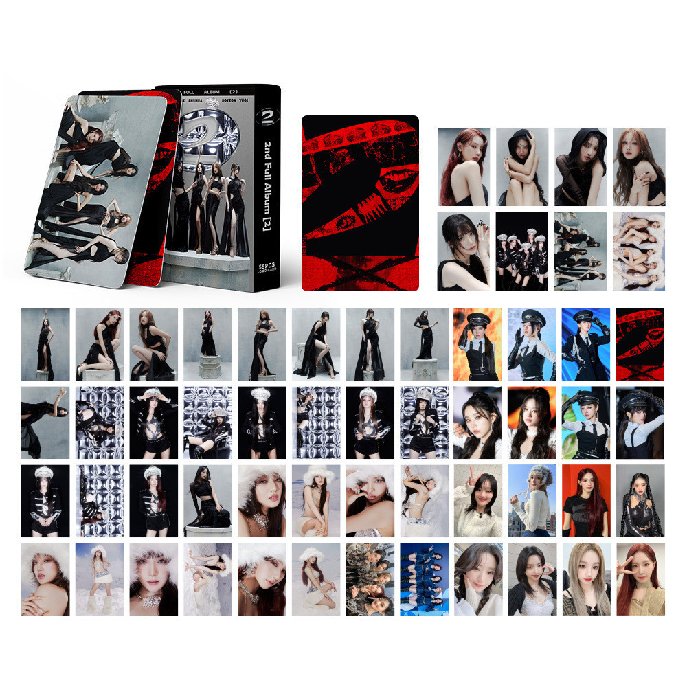 Hallyu Girl Group (G) I-DLE อัลบั้มเต็มที่ 2 [2] รองรับโปสเตอร์ Merchanted LOMO Card Postcard
