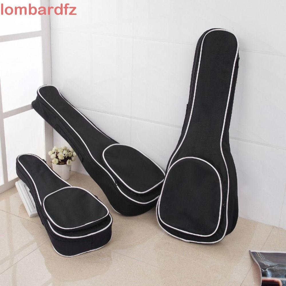 LOMBARD หนากระเป๋า Ukulele สําหรับของขวัญดนตรีผ้าฝ้ายน้ําหนักเบากระเป๋าสะพายกระเป๋าถือกระเป๋าเป้สะพา