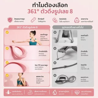 ยางยืดออกกำลังกาย ความยืดหยุ่นสูง สำหรับเปิดไหล่ ปรับรูปร่างหลัง และยืดโยคะ