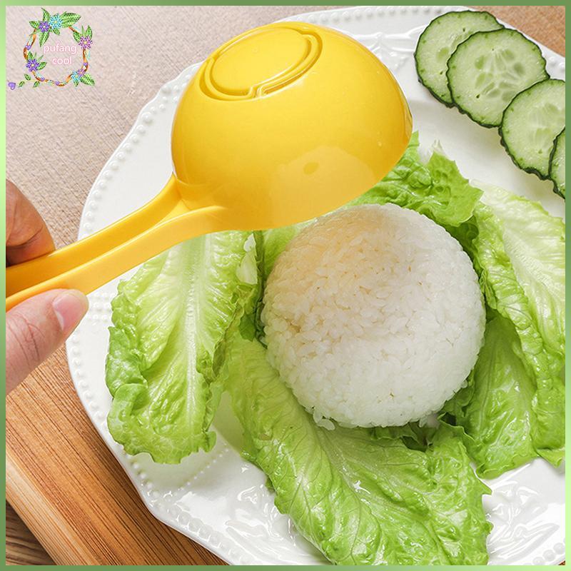 PUCOOL 1 ชิ้นข้าวตักแม่พิมพ์ซูชิแม่พิมพ์ข้าวปั้นช้อนครึ่งรอบ Non-sti ช้อนข้าวขนาดใหญ่ DIY อุปกรณ์ทําอาหารครัวเบเกอรี่เครื่องมือ TH
