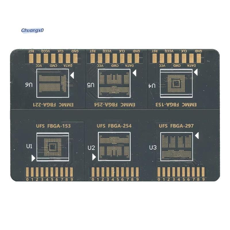 Chuangtfx03Flash 64 BGA ISP Board Flash 64 FBGA ISP EMMC FBGA 153 254 221 UFS FBA 153 254 297 สําหรั