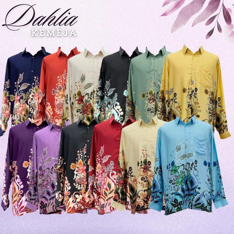 NEW COLLECTION / เสื้อ BATIK / BATIK PATTERN DAHLIA PATTERN Mens BATIK