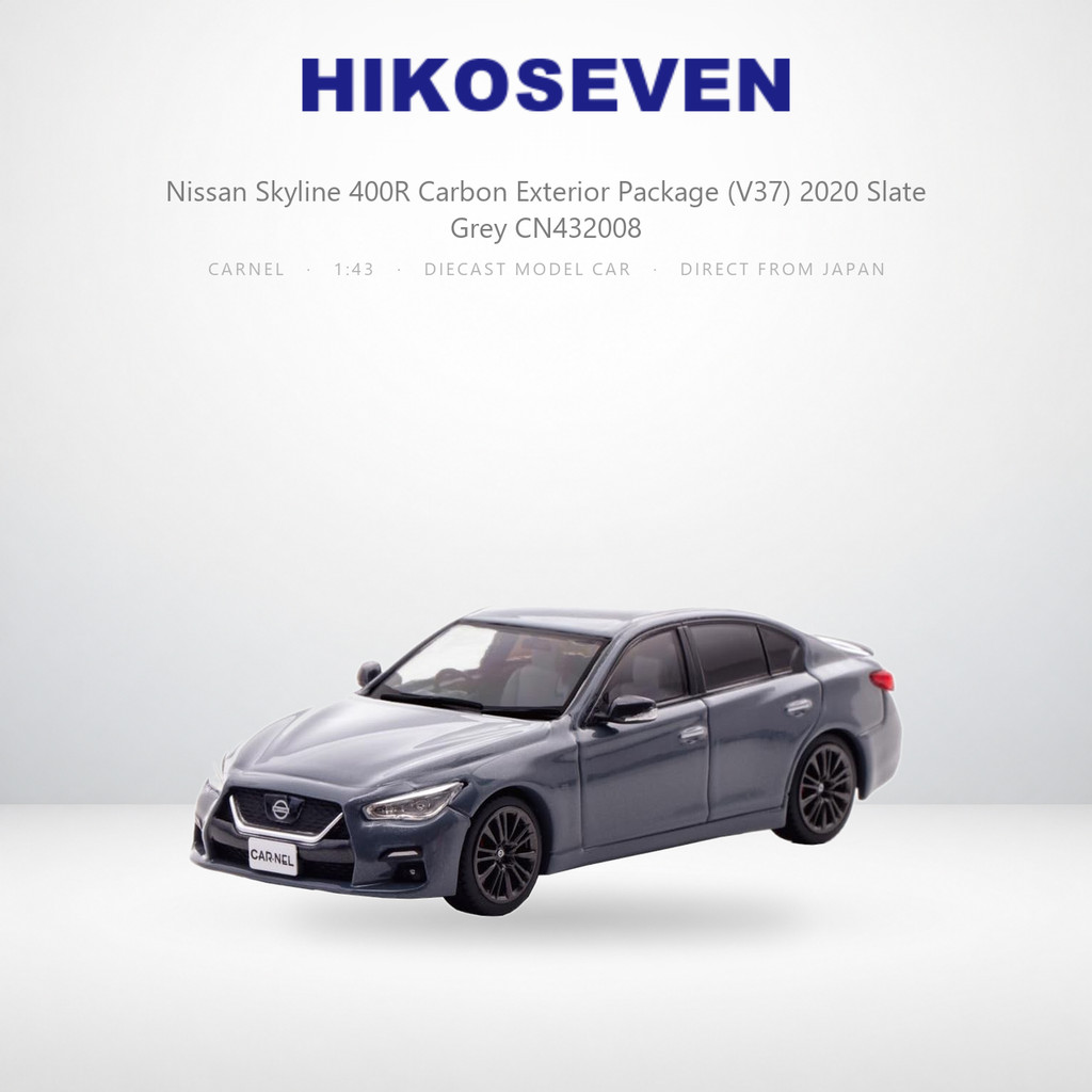 CARNEL 1/43 Nissan Skyline 400R Carbon Exterior Package (V37) 2020 Slate Grey Finished Product CN432