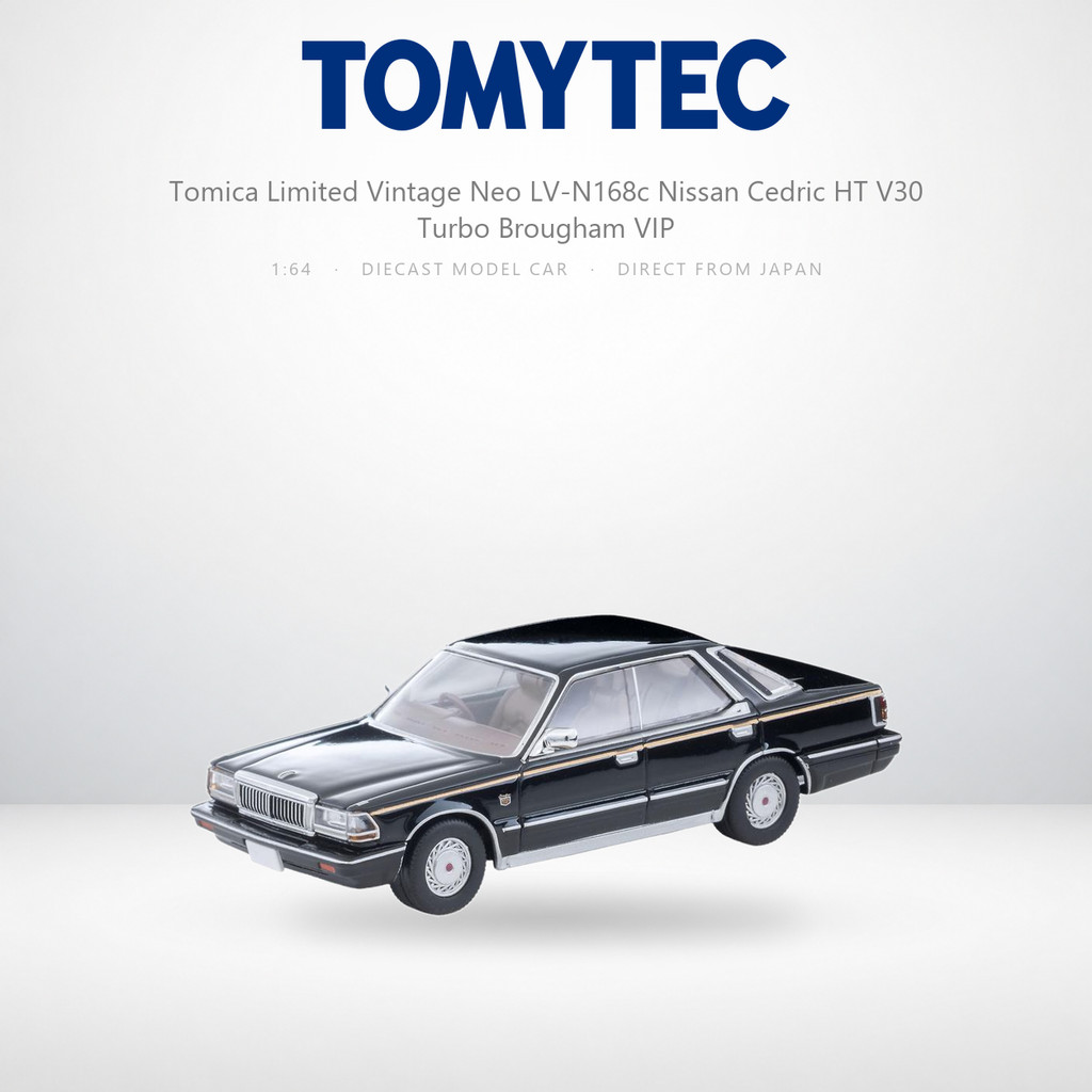 TOMYTEC Tomica Limited Vintage Neo 1/64 LV-N168c Nissan Cedric HT V30 Turbo Brougham VIP Black 1985 