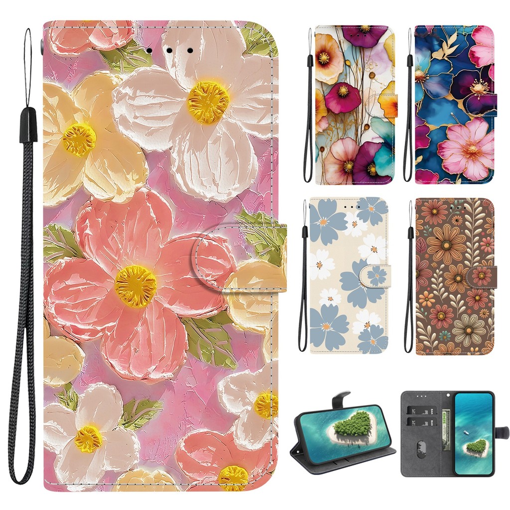 Huawei Nova 14 Ultra 13 12i 12 8i 7i 5T 3i P40 Pro P30 Lite Y9S Y7A Y8S Y6P Y5P Y6S Y9 ดอกไม้สีชมพูห