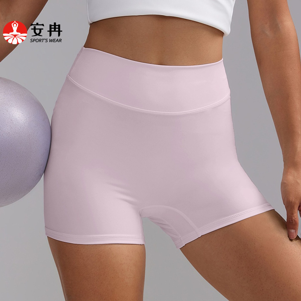 YogahealSports กางเกงขาสั้นเอวสูง แห้งเร็ว สบายเมื่อขี่จักรยานและทำโยคะ