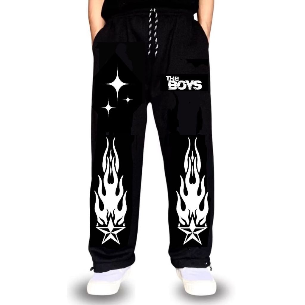 Skena streetwear bagpants กางเกงวอร์มผ้าฟลีซสีดําสําหรับผู้ชายและผู้หญิง