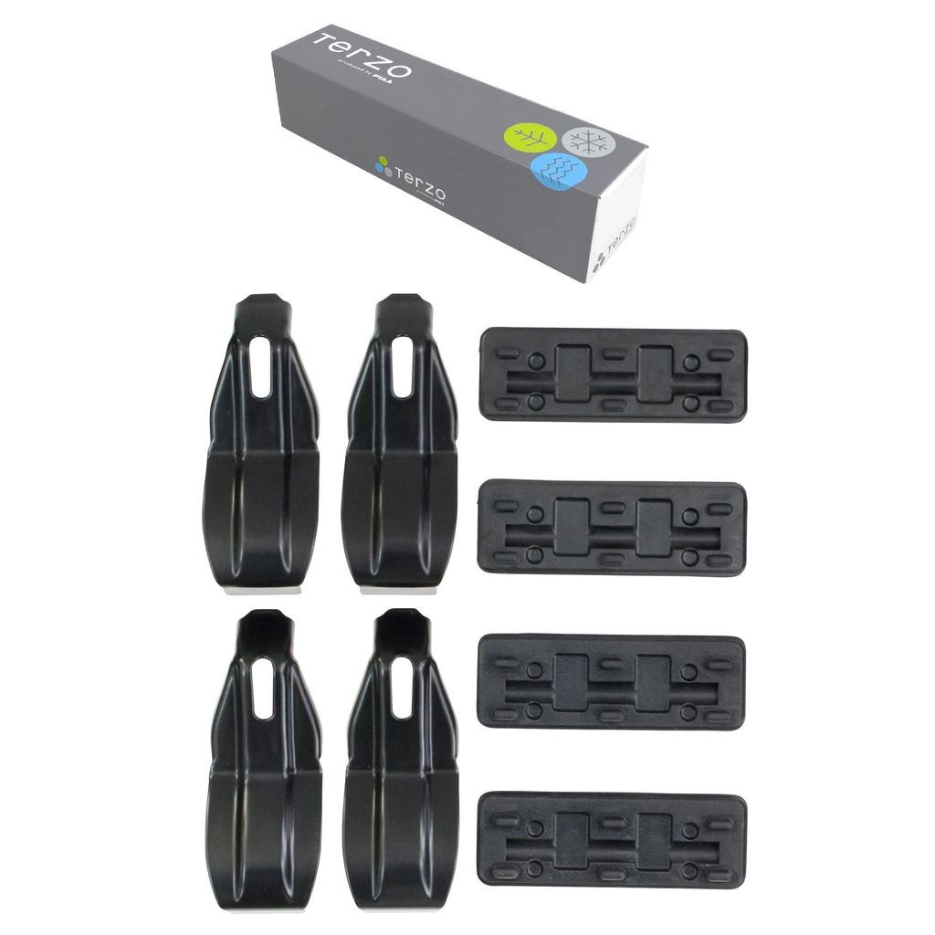 Terzo Roof Carrier Base Carrier Model-Specific Mounting Holder Set (4 pieces) without Roof Rails, Bl