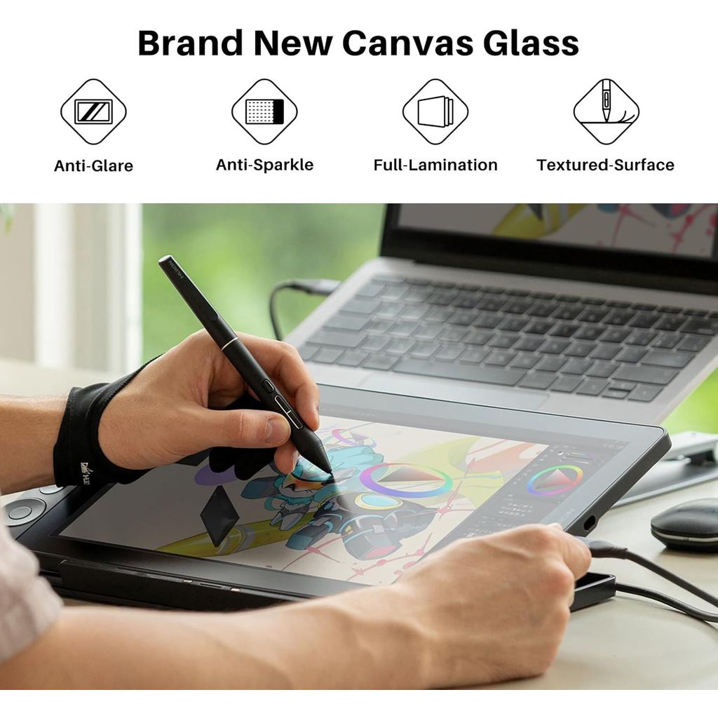 Huion Kamvas 13 Gen 3 (GS1333) หน้าจอปากกา, สีดํา Cosmo พร้อมขาตั้งปรับได้