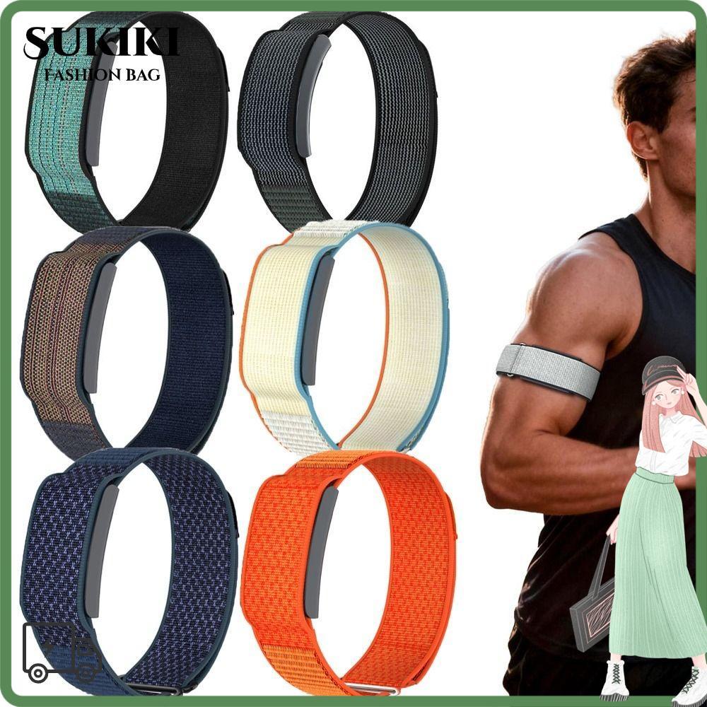 SUKIKI Sport Band, Loop Design 22mm Fitness Tracker Strap, Nylon Adjustable Breathable Bicep Band สํ