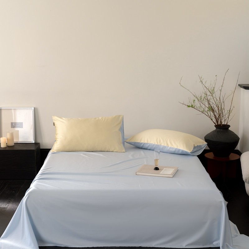 Class A Simple Tencel Cotton Single Double Single Bed Sheet Cool Feeling Ice Silk Bed Cover Mattress