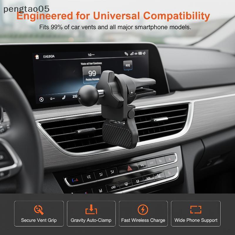 [pengtao05] Car Air Vent Phone Mount Stand 360 Rotation Scratch-Proof Universal Mobile Phone Holder 