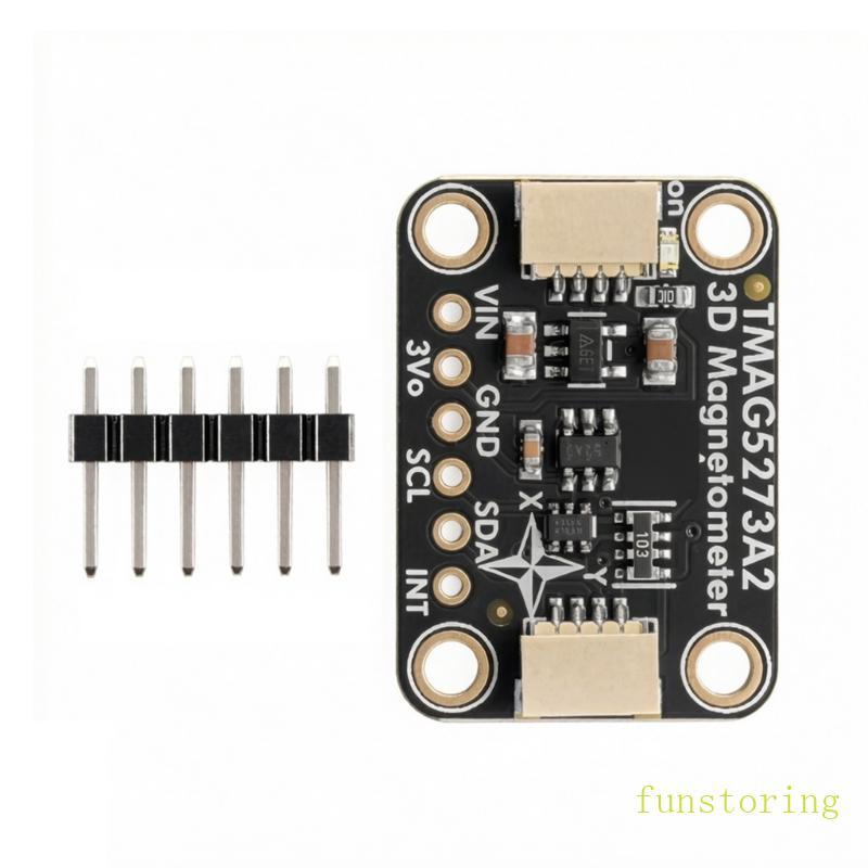 FUN I2C Magnetic Field Reader โมดูล 2 ตัวเชื่อมต่อบอร์ด 3D Hall การวัดสําหรับเอาต์พุตมุมและ Motion R