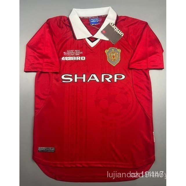 เสื้อฟุตบอลย้อนยุค 1999-00 MAN BECKHAM Home Football T-Shirt