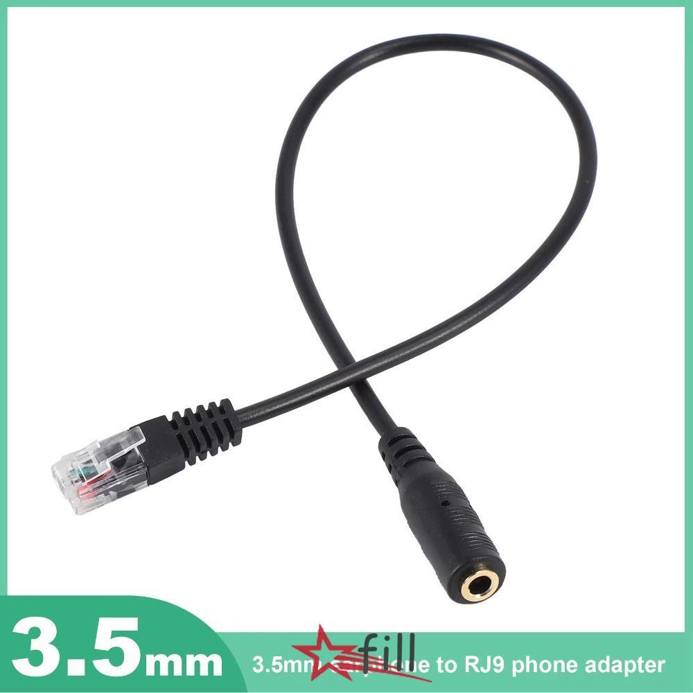สายอะแดปเตอร์ FILL RJ9, 3.5 มม.ถึง RJ9 อะไหล่ RJ9 Connector, Professional Universal เปลี่ยนแจ็ค 3.5 